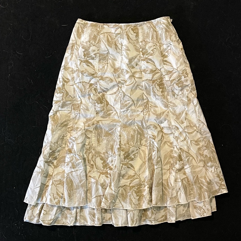 Coldwater Creek A Line Flare Floral Skirt